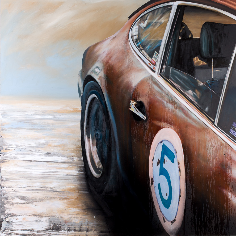 Oil painting Porsche 911